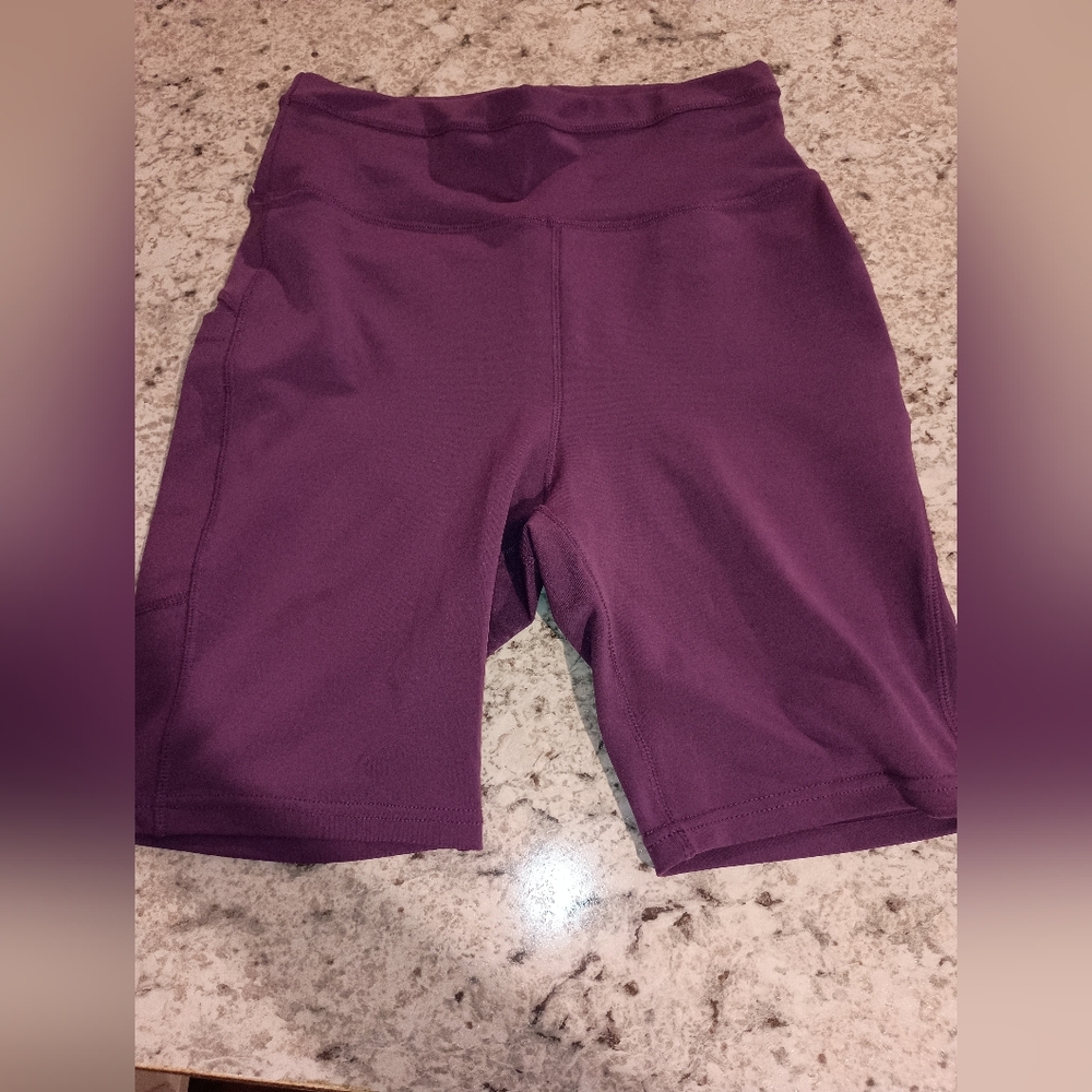 POP Fit Women's Deep Purple Biker Shorts